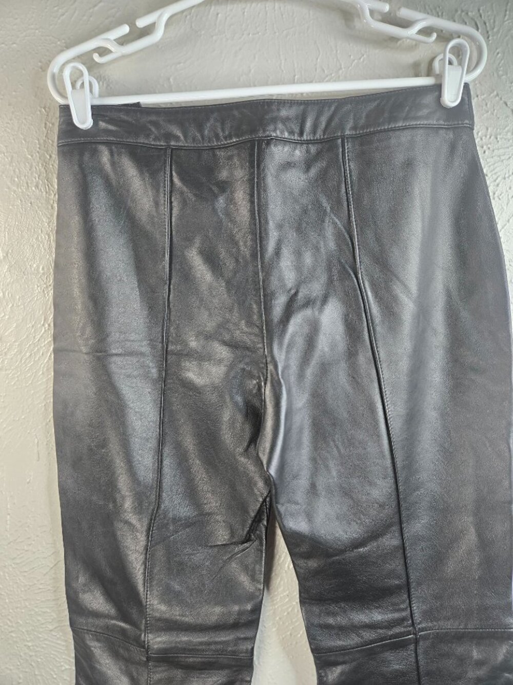 Vintage Wilsons Leather Maxima Pant 12 Black Straight Leg Moto Edgy Grunge Goth - Picture 7 of 11